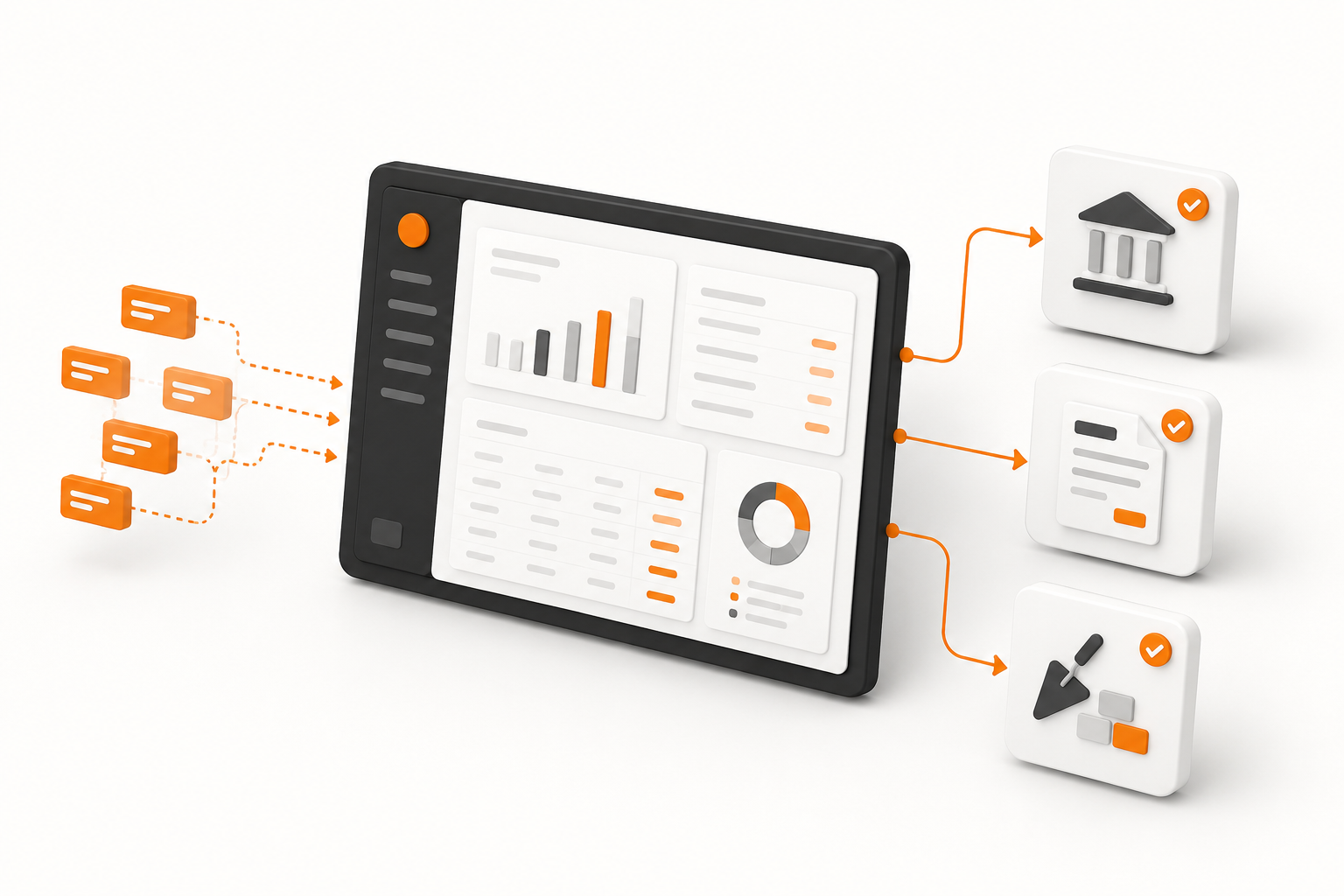 Bookkeeping collaboration flow from business records to NenoBooks review and accountant handoff.