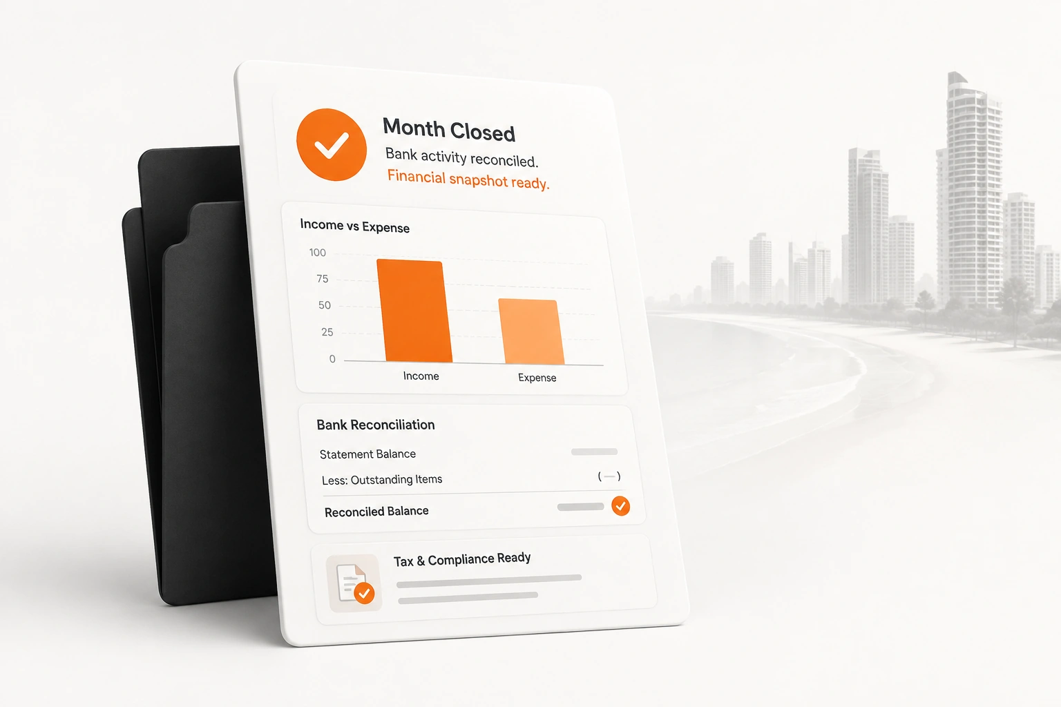 Gold Coast bookkeeping monthly close illustration