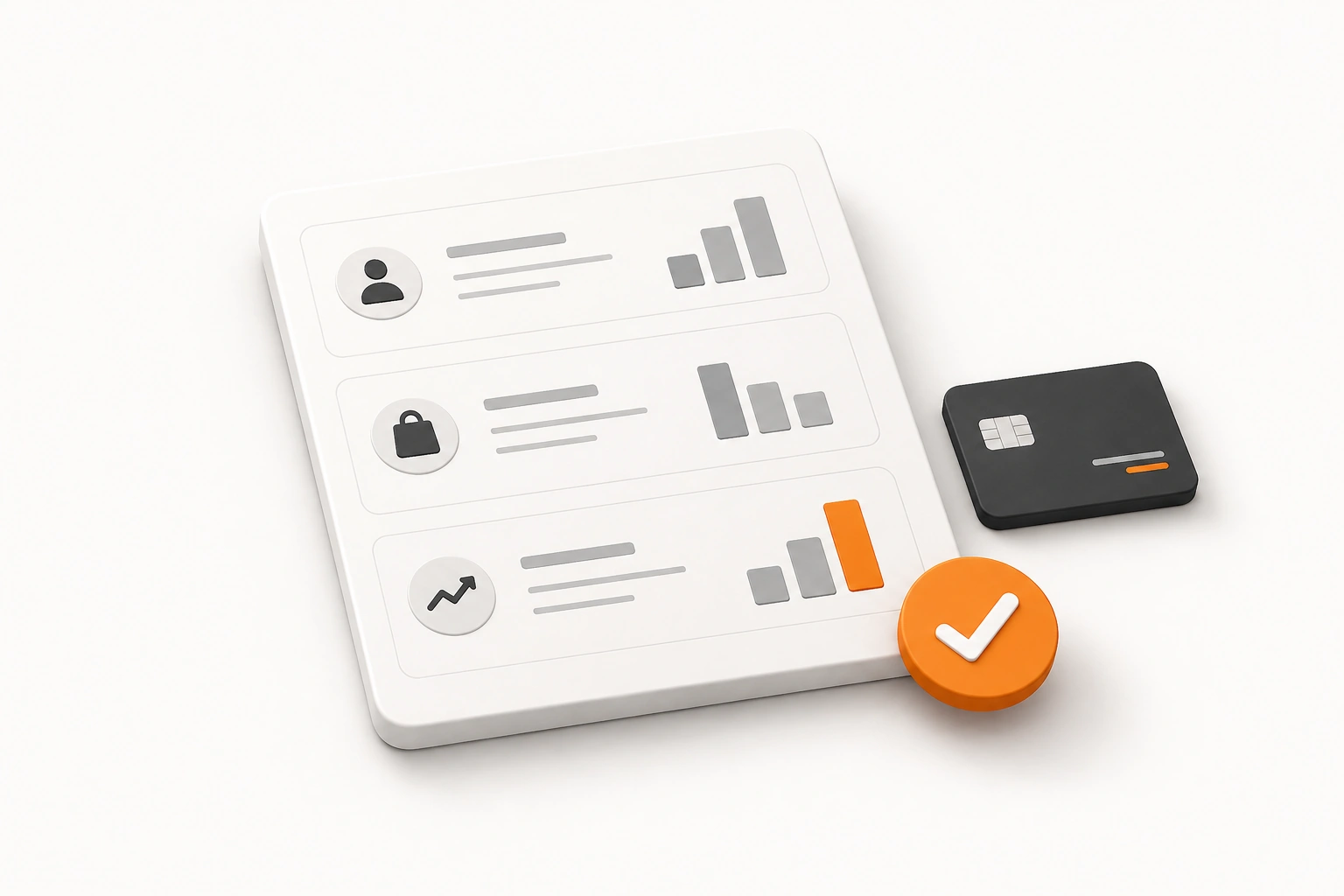 Creative professional bookkeeping profitability report illustration