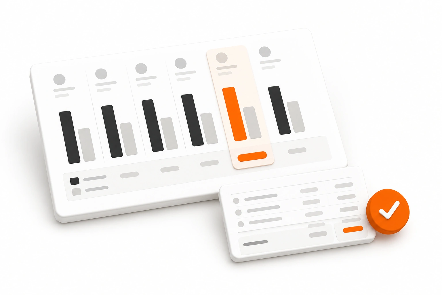 Recruitment agency bookkeeping report illustration